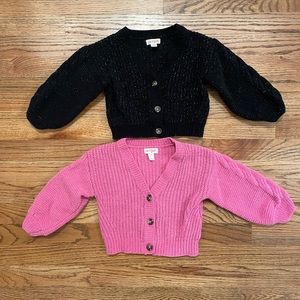 Two toddler girl cardigans